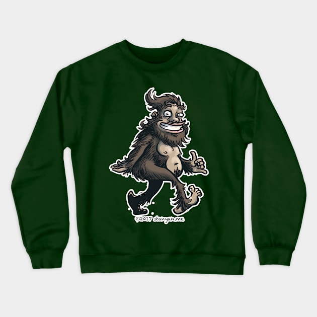 Sasquatch Shaka Crewneck Sweatshirt by zombicatures